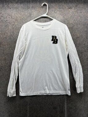 Psycho Bunny Shirt Mens 5 White Long Sleeve PB Logo Tee Tagless Pima Cotton